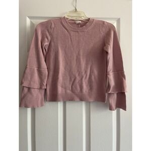 Girls Crewcuts Cropped Bell Sleeve Pink Pullover Sweater Size 10 NEW